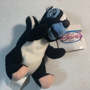 vintage The Disney Store mini bean bag plush stuffed animal FLOWER skunk Bambi